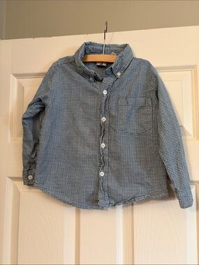 Vintage Sprockets Boys Blue Check Button-Down Shirt